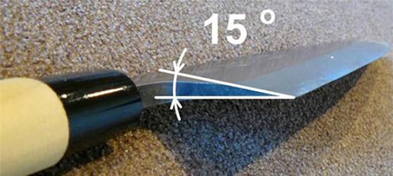 Под каким углом точить кухонный нож